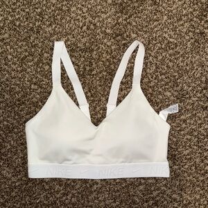 Nike White Minimalist Sports Bra